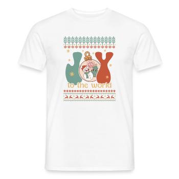 Pull de Noël moche - T-shirt homme - blanc - Devant - AI Model Male 178 dark (178cm)