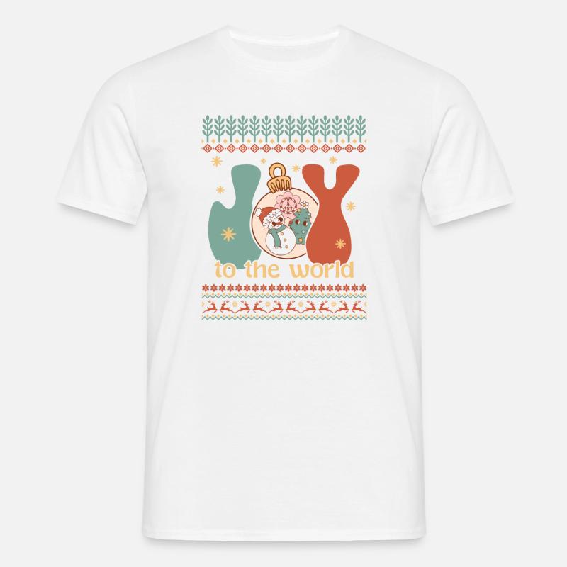 Hässlicher Weihnachtspullover - Männer T-Shirt - Weiß