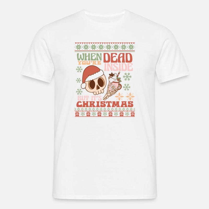 Hässlicher Weihnachtspullover - Männer T-Shirt - Weiß