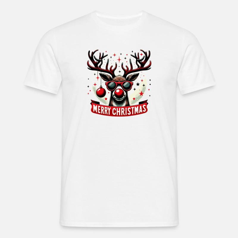 Rentier-Weihnachtsspaß - Original Pullover - Männer T-Shirt - Weiß