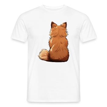 Pomeranian - Men's T-Shirt - white - Front - AI Model Male 178 dark (178cm)