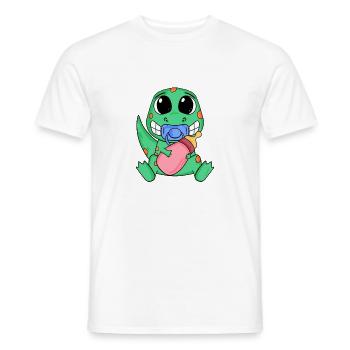 Baby Dino Motiv - Männer T-Shirt - Weiß - Vorne - AI Model Male 178 dark (178cm)
