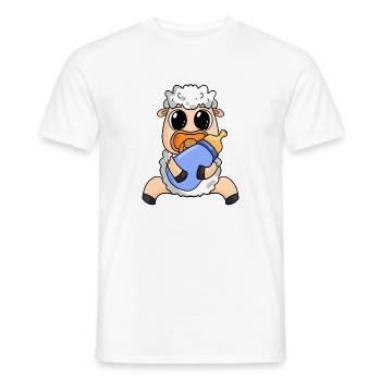 Baby Schaf Motiv - Männer T-Shirt - Weiß - Vorne - AI Model Male 178 dark (178cm)