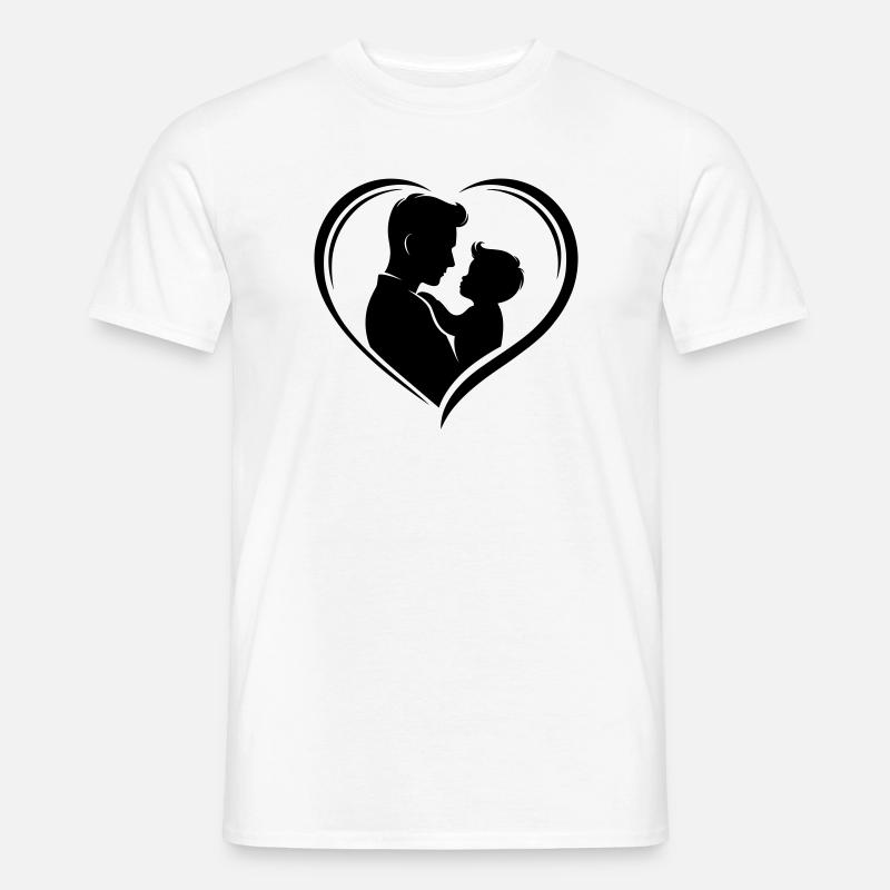 Vater-Kind-Liebe - Papa Geschenk - Männer T-Shirt - Weiß