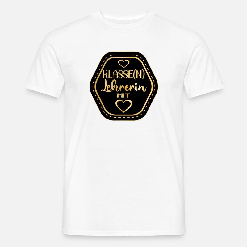 KLASSENLEHRERIN - LEHRERIN MIT HERZ - Männer T-Shirt - Weiß