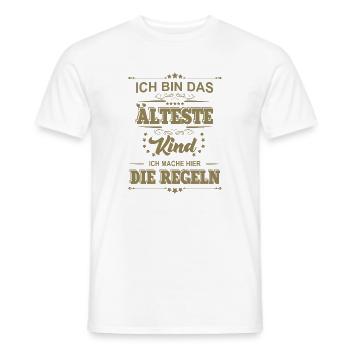 ich bin das älteste Kind ich mache die Regeln - Männer T-Shirt - Weiß - Vorne - AI Model Male 178 dark (178cm)