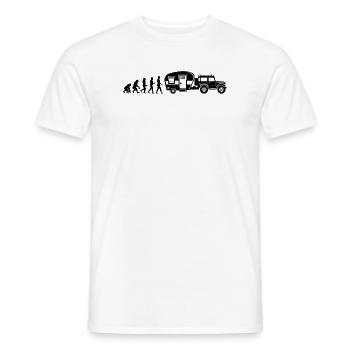 Camping Wanderer Wohnwagen Campen Camper - Männer T-Shirt - Weiß - Vorne - AI Model Male 178 dark (178cm)