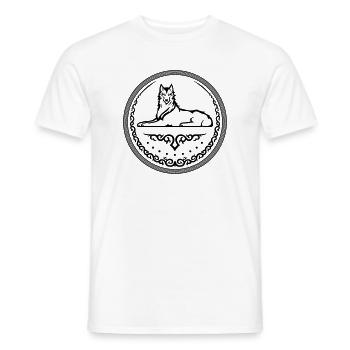 Wolf of Caucasus - Men's T-Shirt - white - Front - AI Model Male 178 dark (178cm)