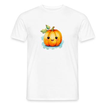Watercolor kawaii pumpkin - Men's T-Shirt - white - Front - AI Model Male 178 dark (178cm)