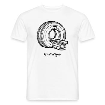 Radiologie Scanner IRM One Line Art Manip Radio - T-shirt homme - blanc - Devant - AI Model Male 178 dark (178cm)