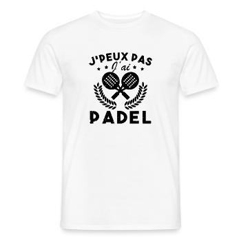 Ich kann nicht Padel-Padel-Spieler Padelist haben - Männer T-Shirt - Weiß - Vorne - AI Model Male 178 dark (178cm)