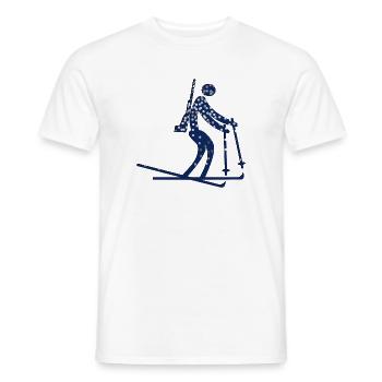 SPORTS D’HIVER BIATHLON Biathlète - T-shirt homme - blanc - Devant - AI Model Male 178 dark (178cm)