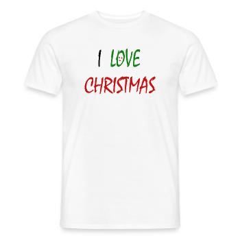 J’aime Noël - T-shirt homme - blanc - Devant - AI Model Male 178 dark (178cm)