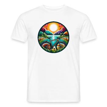 Colorful Gravel Quest - Radabenteuer - Männer T-Shirt - Weiß - Vorne - AI Model Male 178 dark (178cm)