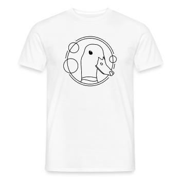 Duck in geometric design - Men's T-Shirt - white - Front - AI Model Male 178 dark (178cm)