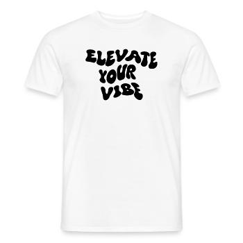 Elevate Your Vibe - Männer T-Shirt - Weiß - Vorne - AI Model Male 178 dark (178cm)
