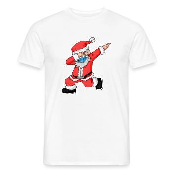 Santa Claus Christmas - Men's T-Shirt - white - Front - AI Model Male 178 dark (178cm)