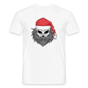 Weihnachtsmann Totenkopf - Männer T-Shirt - Weiß - Vorne - AI Model Male 178 dark (178cm)