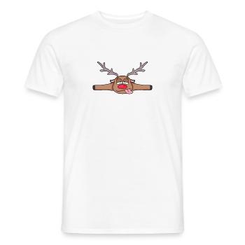 Roe deer lying down - Men's T-Shirt - white - Front - AI Model Male 178 dark (178cm)