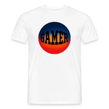 Gamer Game Console - Men's T-Shirt - white - Front - AI Model Male 178 dark (178cm)