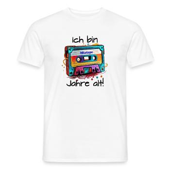 mixtape  - Männer T-Shirt - Weiß - Vorne - AI Model Male 178 dark (178cm)