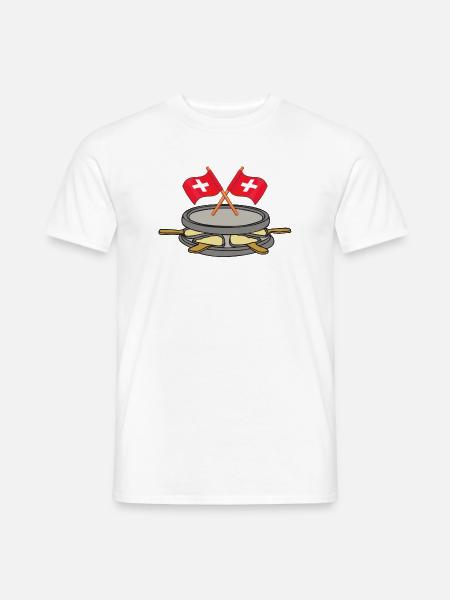 Raclette, Wintersport, Schweiz - Männer T-Shirt - Weiß