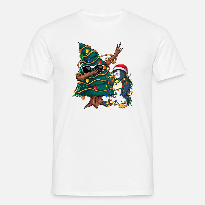 Dapping Tannenbaum -Dapping Weihnachtspullover - Männer T-Shirt - Weiß
