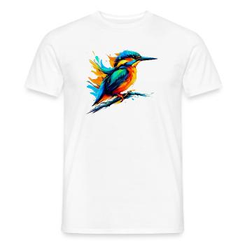 Martin-pêcheur - T-shirt homme - blanc - Devant - AI Model Male 178 dark (178cm)