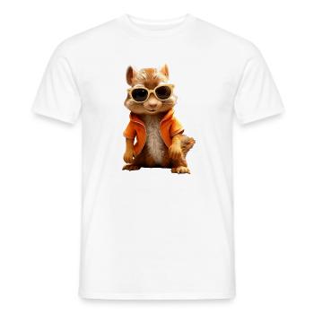 Squirrel Sunglasses I love squirrels - Men's T-Shirt - white - Front - AI Model Male 178 dark (178cm)