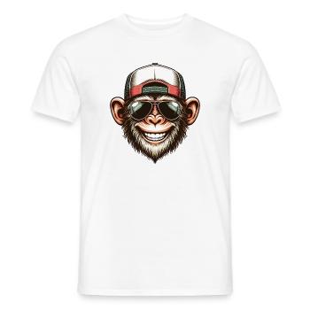 Drôle de singe - T-shirt homme - blanc - Devant - AI Model Male 178 dark (178cm)