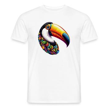 Tukan - Männer T-Shirt - Weiß - Vorne - AI Model Male 178 dark (178cm)