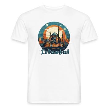 Istanbul Turkey Mosque Architecture - Men's T-Shirt - white - Front - AI Model Male 178 dark (178cm)