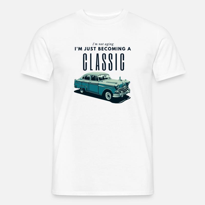 Oldtimer Zeitalter Nostalgie Design - Männer T-Shirt - Weiß