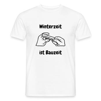 Winterzeit ist Bauzeit - Männer T-Shirt - Weiß - Vorne - AI Model Male 178 dark (178cm)