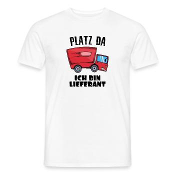 Zusteller Statement Job Arbeiter Arbeit Firma - Männer T-Shirt - Weiß - Vorne - AI Model Male 178 dark (178cm)