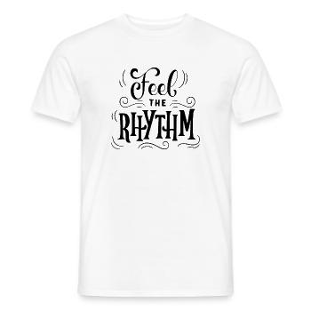 Feel the Rhythm - Männer T-Shirt - Weiß - Vorne - AI Model Male 178 dark (178cm)