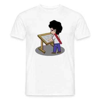 Profession Architecte d’emploi Bourreau de travail Réussite professionnelle - T-shirt homme - blanc - Devant - AI Model Male 178 dark (178cm)