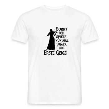 Erste Geige Violine Klassik Orchester Musiker - Männer T-Shirt - Weiß - Vorne - AI Model Male 178 dark (178cm)