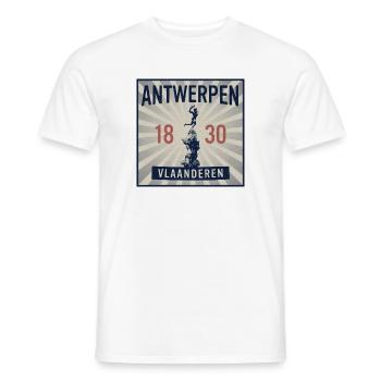 Antwerp 1830 Vintage - Men's T-Shirt - white - Front - AI Model Male 178 dark (178cm)