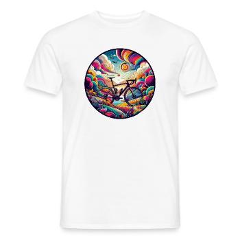 Fabuleux cycliste de gravier, route - T-shirt homme - blanc - Devant - AI Model Male 178 dark (178cm)