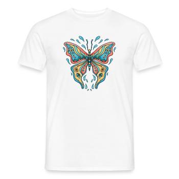  Schmetterling in Wasserfarben - Männer T-Shirt - Weiß - Vorne - AI Model Male 178 dark (178cm)