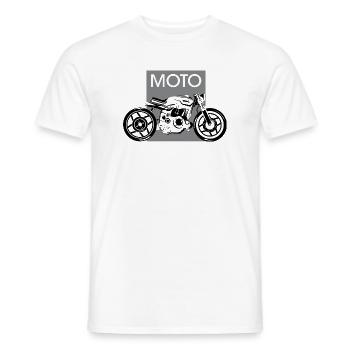 moto Motorrad Symbol Biker Logo Garage Grafik icon - Männer T-Shirt - Weiß - Vorne - AI Model Male 178 dark (178cm)