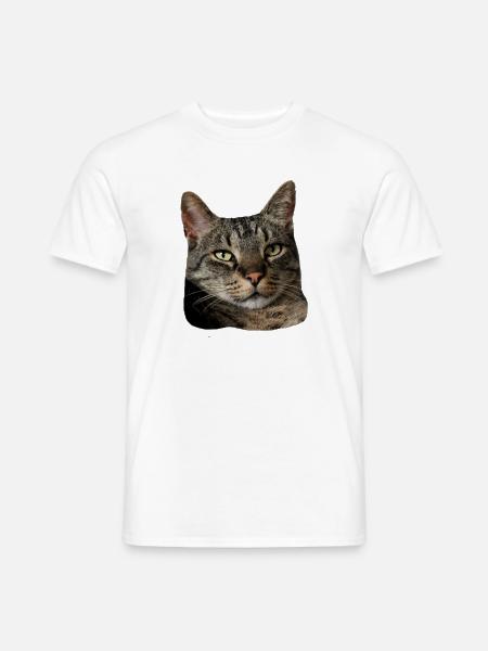 Katze Tigerkatze lustiges Katzenshirt Geschenk - Männer T-Shirt - Weiß