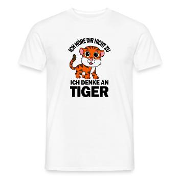 Tier Tiger - Männer T-Shirt - Weiß - Vorne - AI Model Male 178 dark (178cm)