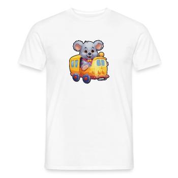 Koala Koala Bear Railroad Koala Bear Rides Railroad - T-shirt homme - blanc - Devant - AI Model Male 178 dark (178cm)