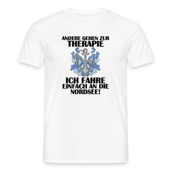 Nordsee Spruch - Männer T-Shirt - Weiß - Vorne - AI Model Male 178 dark (178cm)
