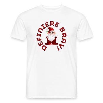 Lustige Weihnachtssprüche BRAV SEIN WEIHNACHTSMANN - Männer T-Shirt - Weiß - Vorne - AI Model Male 178 dark (178cm)