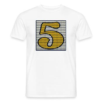 5th Children's Birthday - Winter Birthday Five - Men's T-Shirt - white - Front - AI Model Male 178 dark (178cm)