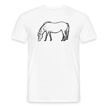 Horse black - Men's T-Shirt - white - Front - AI Model Male 178 dark (178cm)