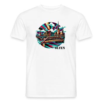 Olten - Männer T-Shirt - Weiß - Vorne - AI Model Male 178 dark (178cm)